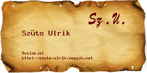 Szüts Ulrik névjegykártya